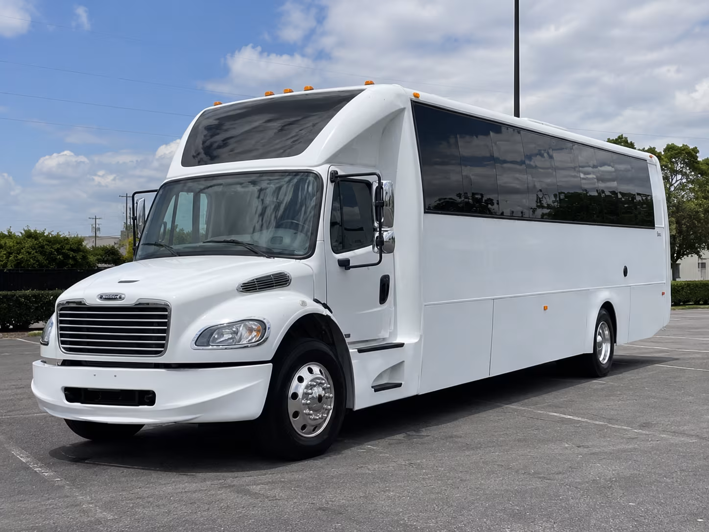 Passenger seating aboard a party bus rental serving Norman