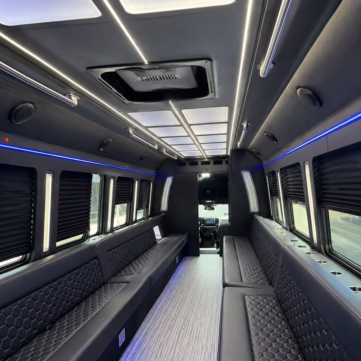 Norman Bachelor & Bachelorette Transportation party bus interior