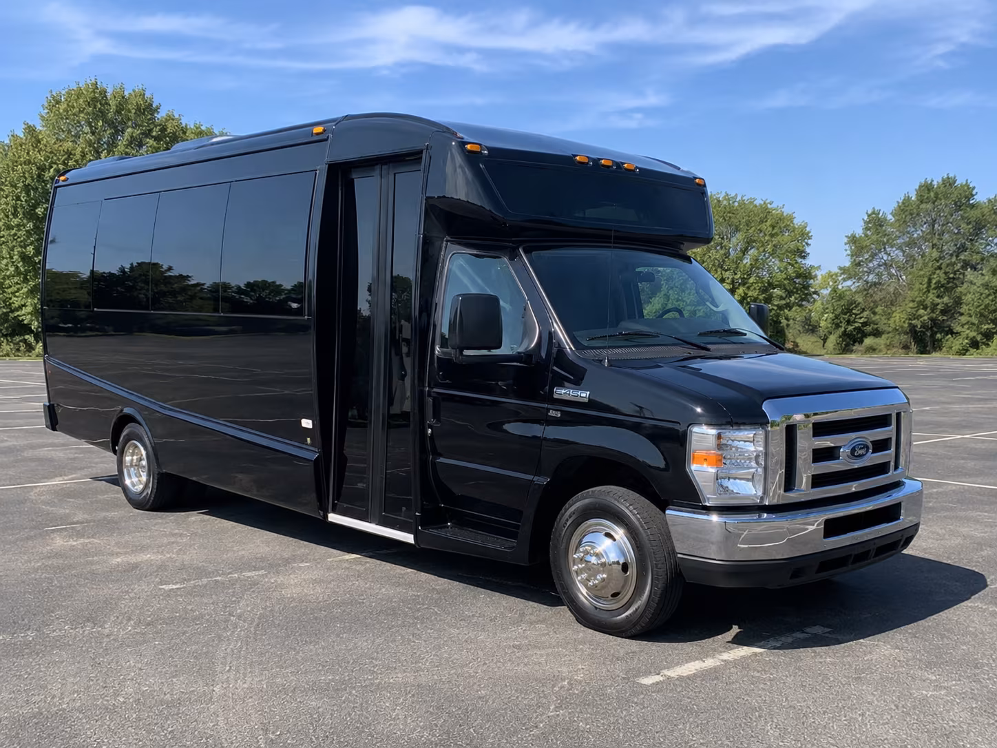 Norman School Event Transportation party bus exterior
