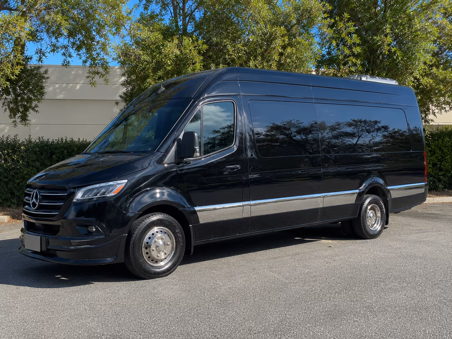 Norman School Event Transportation party bus exterior