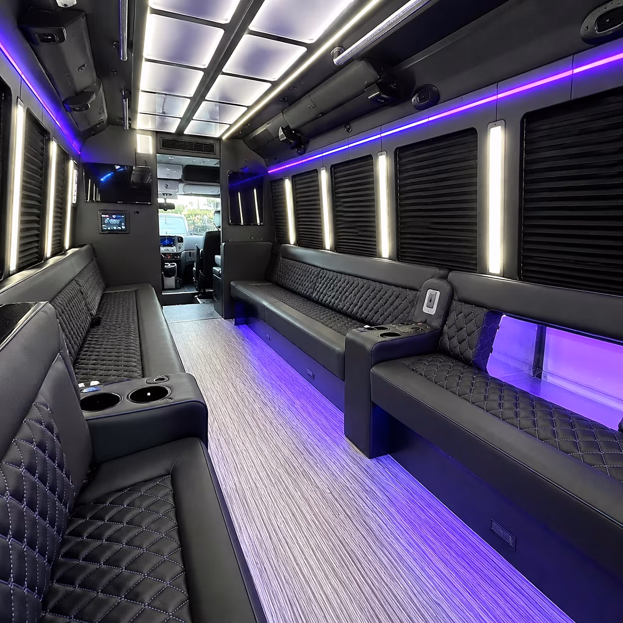 Norman Sporting Event Transportation party bus interior