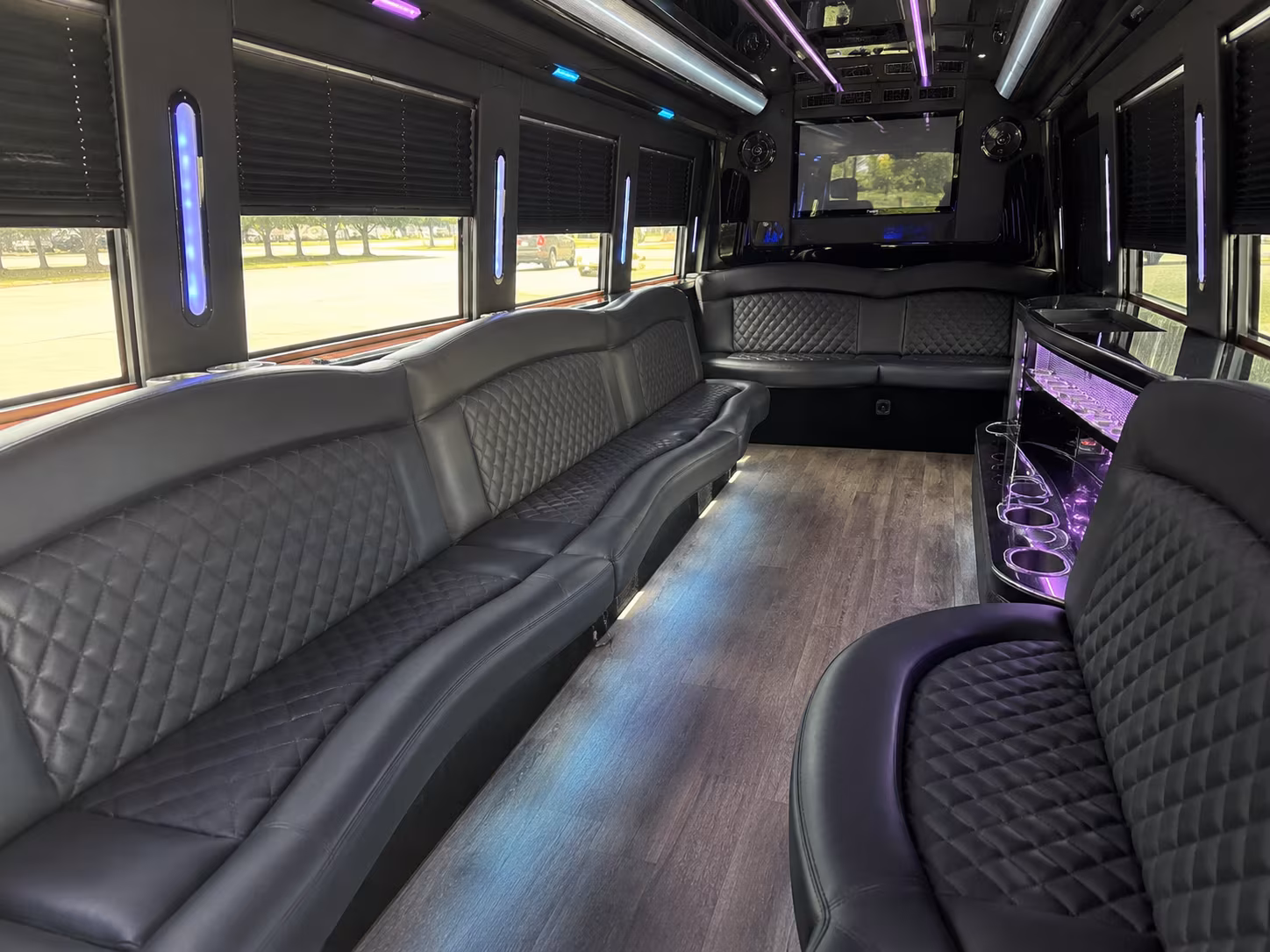 Norman Sporting Event Transportation party bus interior