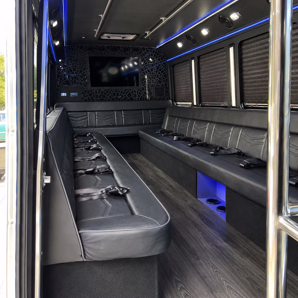 Norman Wedding Transportation party bus exterior