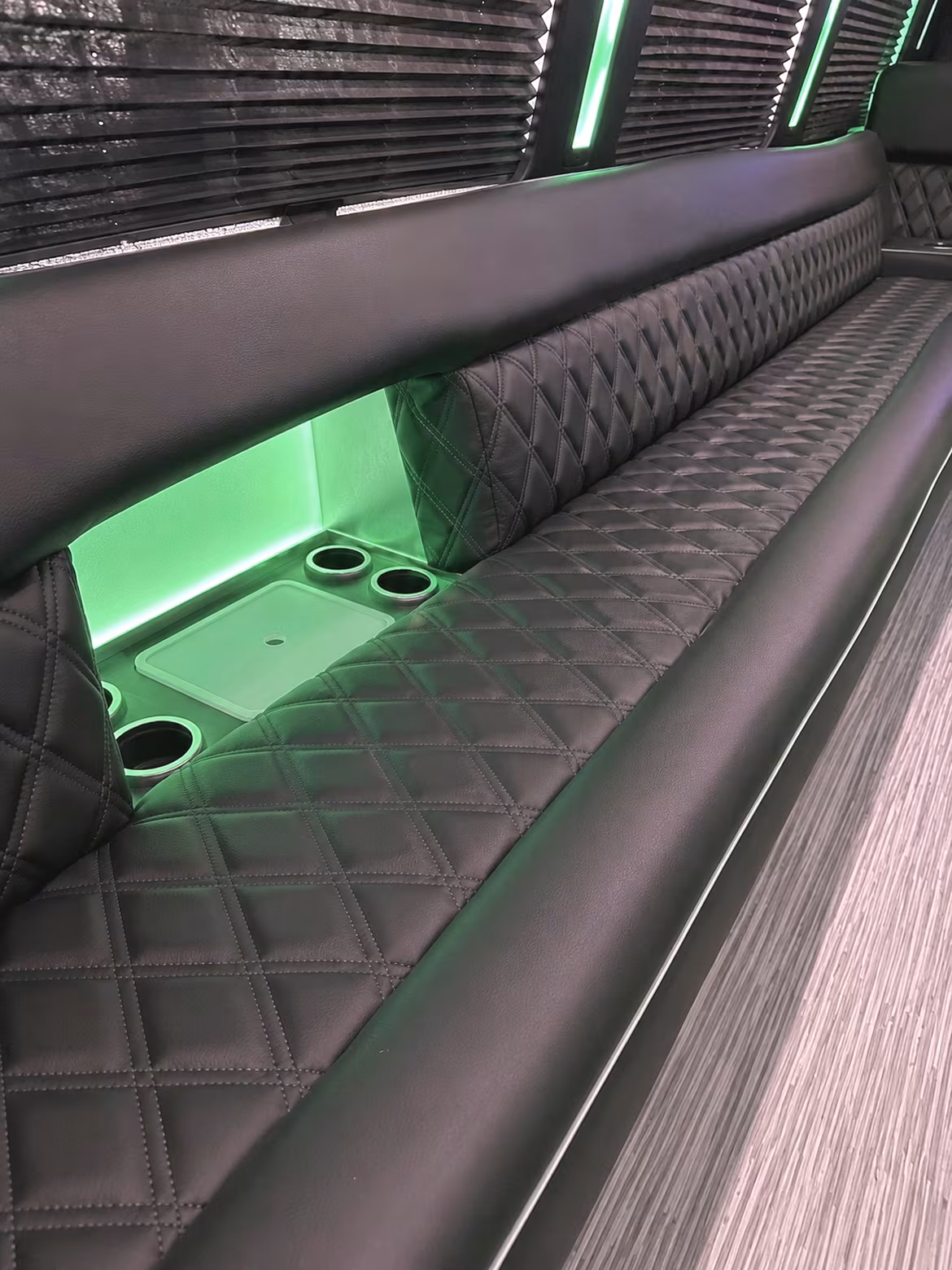 Norman Wedding Transportation party bus interior