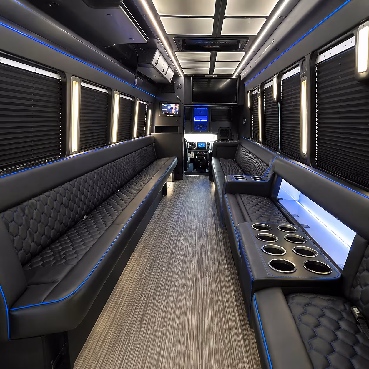 Norman Winery Tour & Pub Crawl Transportation party bus interior