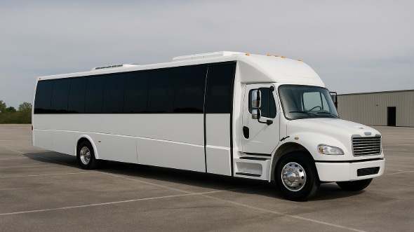 Exterior of Charter Bus Company Edmond's 20 Passenger Party Bus in Edmond