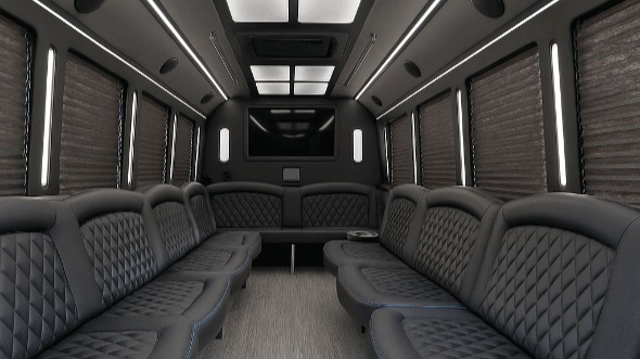 Interior of Charter Bus Company Lawton's 40 Passenger Party Bus in Lawton