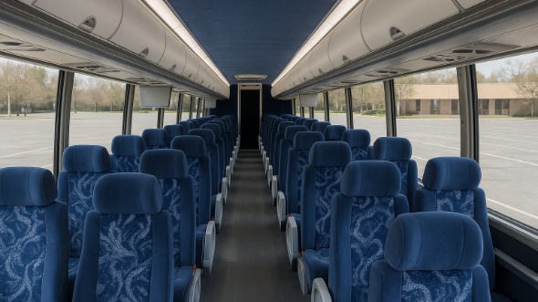 Interior of Charter Bus Company Norman's 45 Passenger Charter Bus in Norman