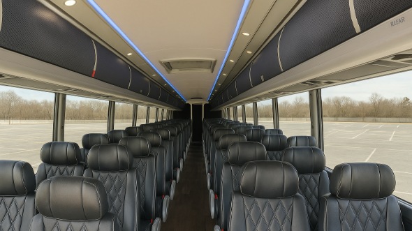 Interior of Charter Bus Company Norman's 48 Passenger Charter Bus in Norman