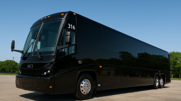 Exterior of Charter Bus Company Midwest City's 50 Passenger Party Bus in Midwest City
