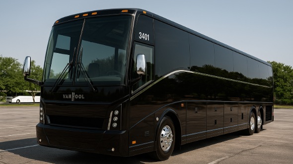 Exterior of Charter Bus Company Wichita Falls's 50 Passenger Party Bus in Wichita Falls