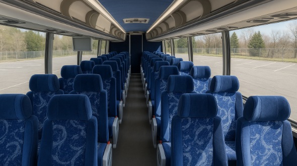 Interior of Charter Bus Company Norman's ADA Charter Bus in Norman