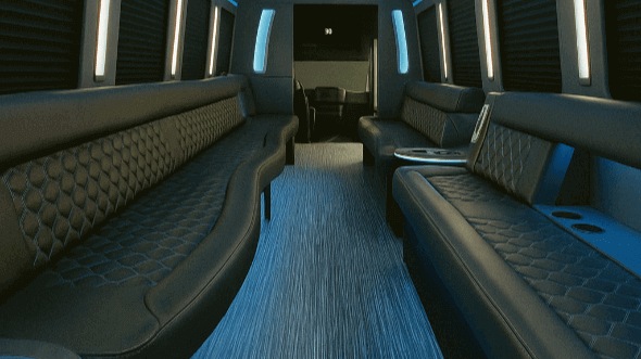 norman 40 passenger party bus interior